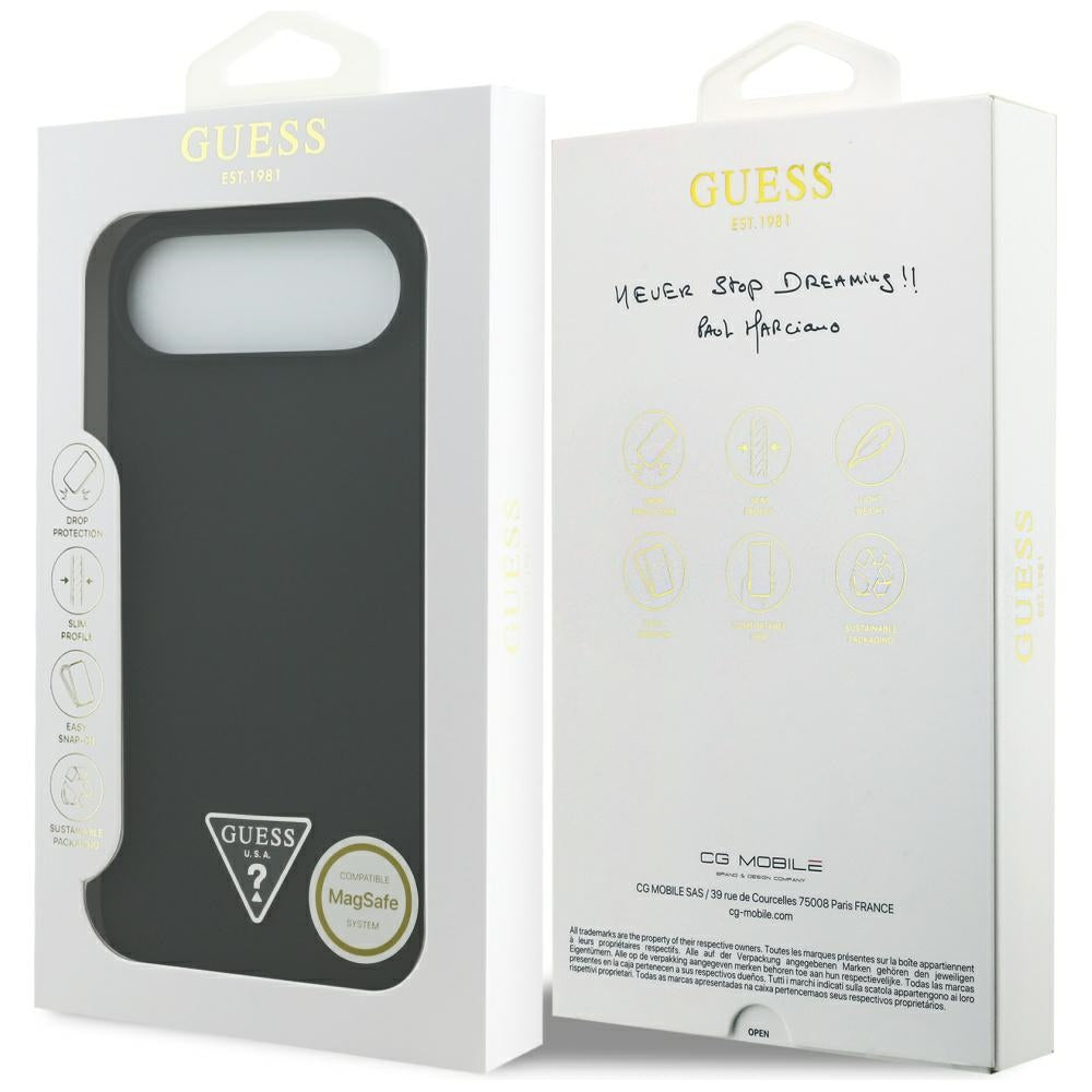 Θήκη MagSafe για Apple iPhone 17 Air, Guess, Triangle Logo, Μαύρη