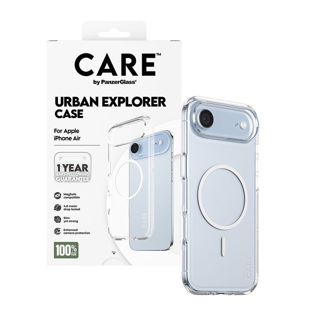 Θήκη MagSafe για Apple iPhone 17 Air, PanzerGlass, Care Urban Explorer, Διαφανής Λευκή