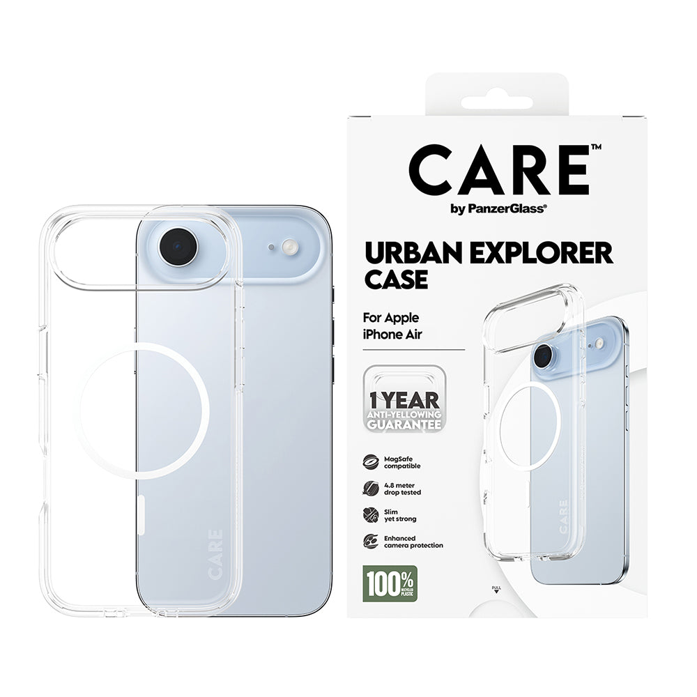 Θήκη MagSafe για Apple iPhone 17 Air, PanzerGlass, Care Urban Explorer, Διαφανής Λευκή