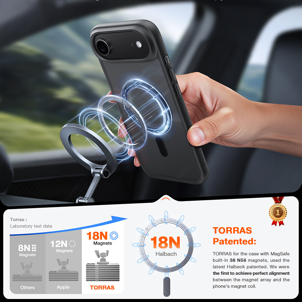 Θήκη MagSafe για Apple iPhone 17 Air, Torras, Guardian, Μαύρη