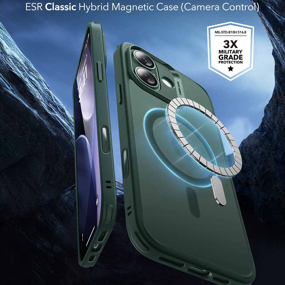 Θήκη MagSafe για Apple iPhone 17, ESR, Classic Hybrid, Σατινέ Πράσινο
