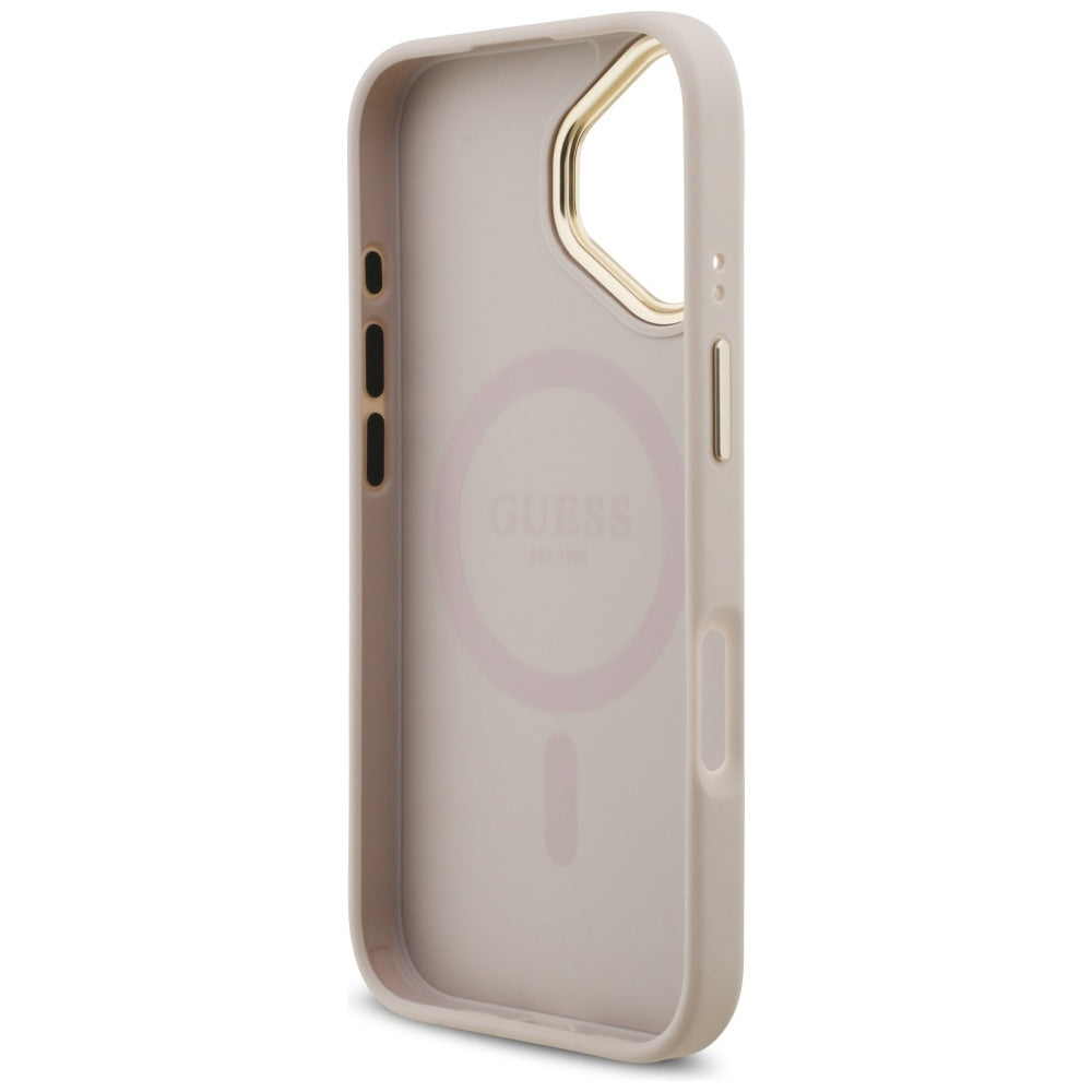 MagSafe Case for Apple iPhone 17, Guess, 4G Strass Logo, Pink