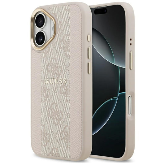 Θήκη MagSafe για Apple iPhone 17, Guess, 4G Stripe, Ροζ