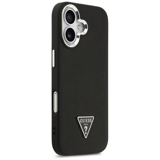 Θήκη MagSafe για Apple iPhone 17, Guess, Grained Triangle Logo, Μαύρη