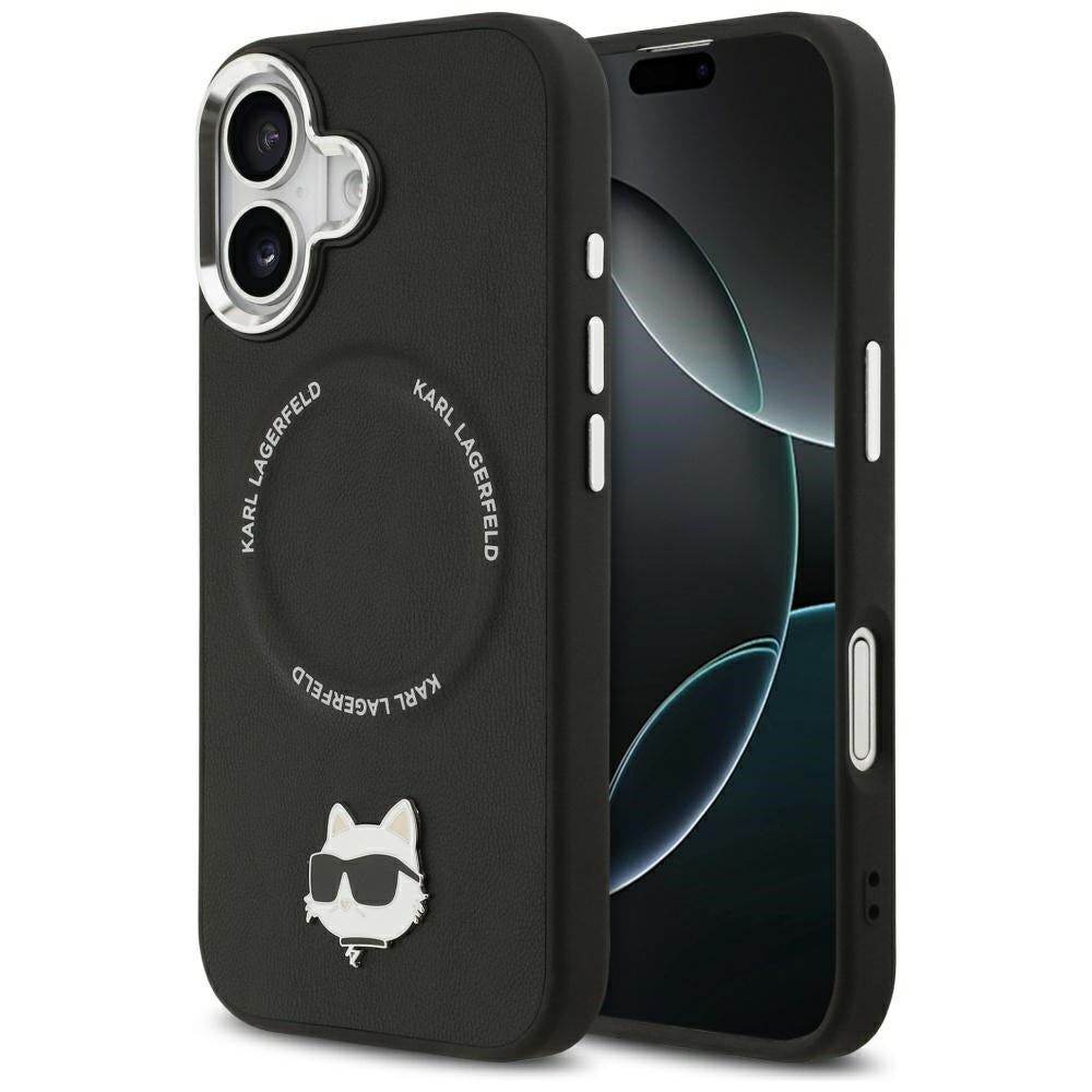 Θήκη MagSafe για Apple iPhone 17, Karl Lagerfeld, Choupette Pin, Μαύρη