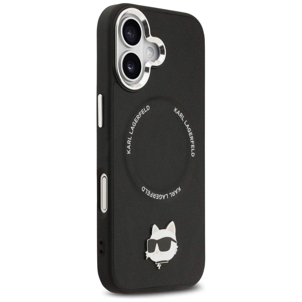 Θήκη MagSafe για Apple iPhone 17, Karl Lagerfeld, Choupette Pin, Μαύρη