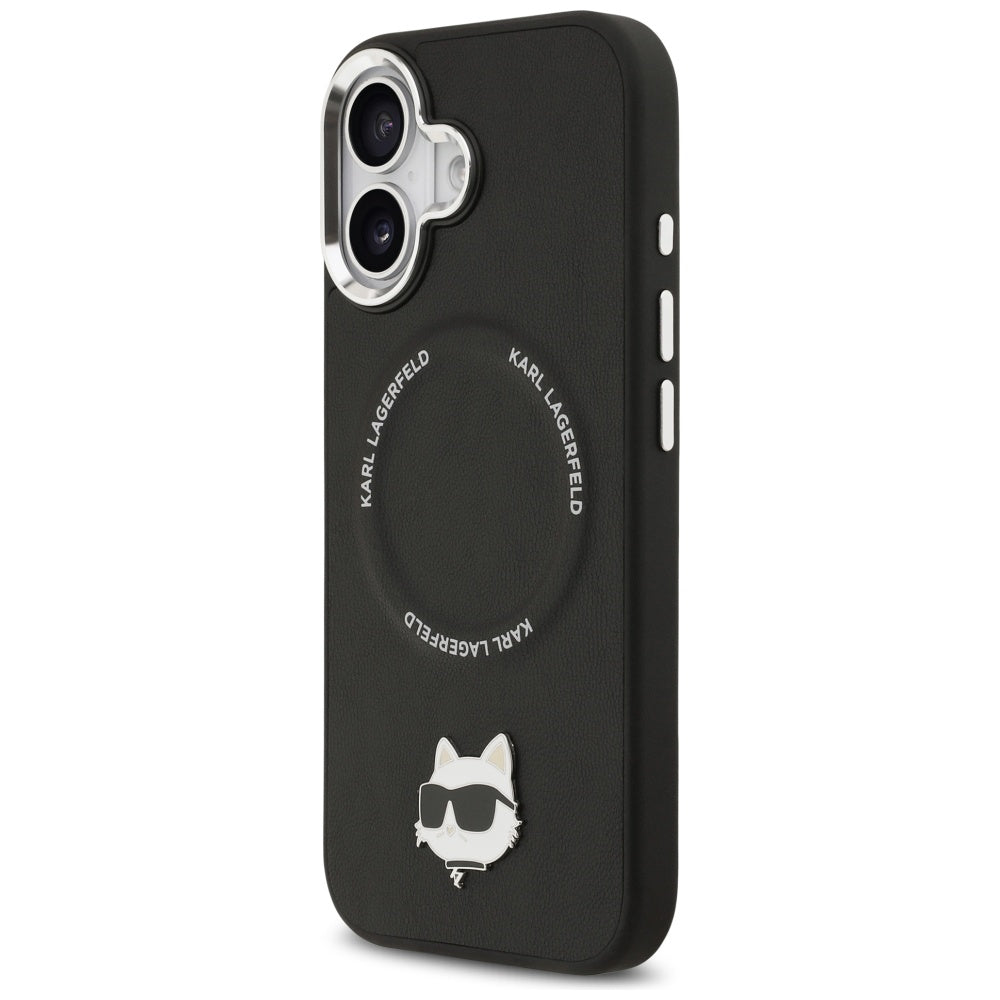 Θήκη MagSafe για Apple iPhone 17, Karl Lagerfeld, Choupette Pin, Μαύρη