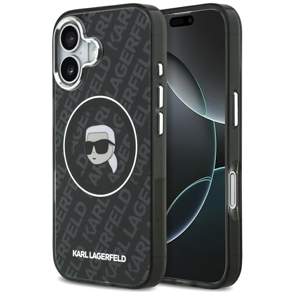 Θήκη MagSafe για Apple iPhone 17, Karl Lagerfeld, IML Karl`s Head, Μαύρη