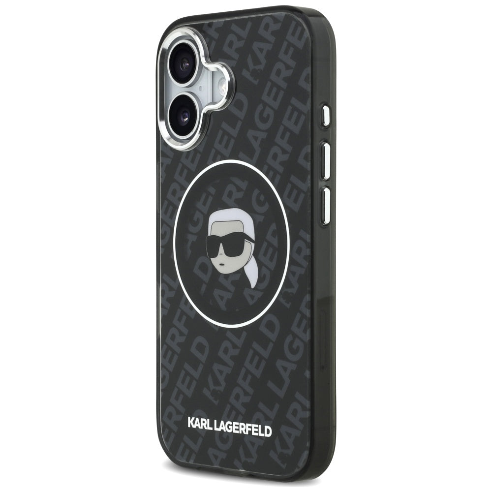 Θήκη MagSafe για Apple iPhone 17, Karl Lagerfeld, IML Karl`s Head, Μαύρη