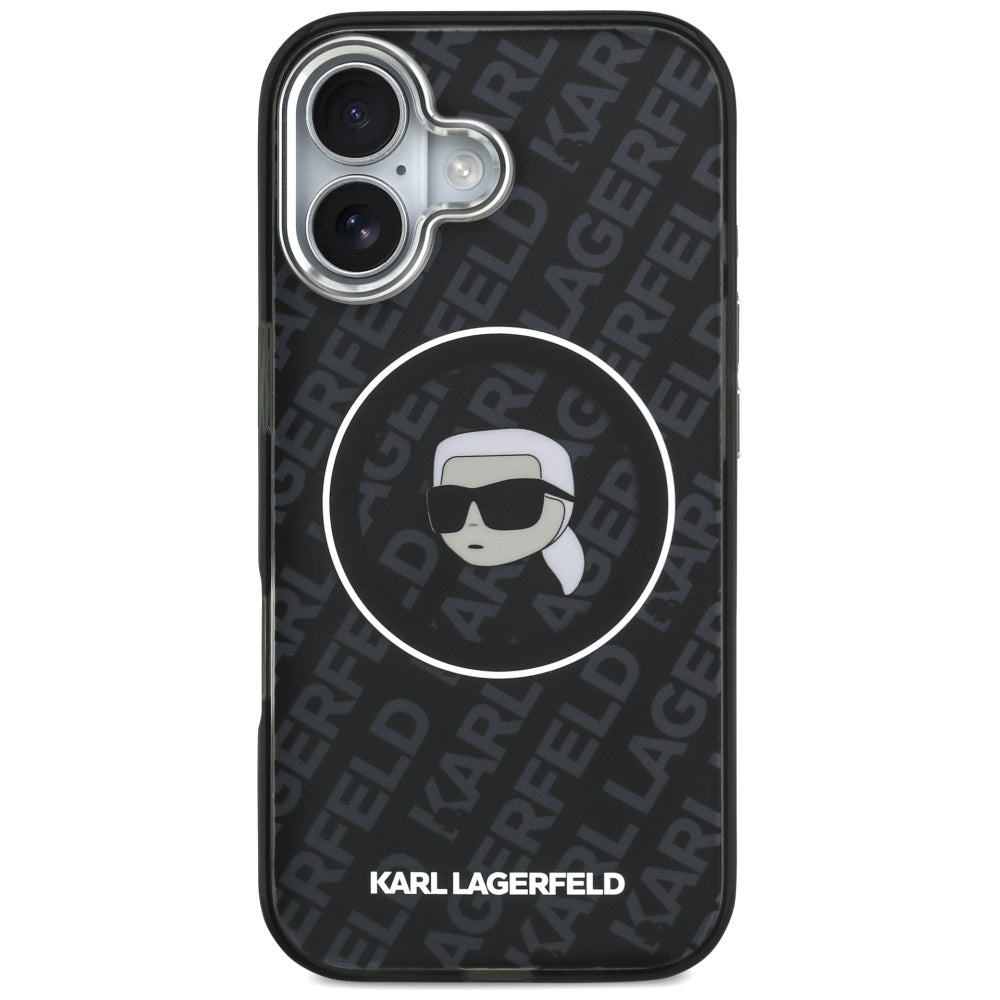 Θήκη MagSafe για Apple iPhone 17, Karl Lagerfeld, IML Karl`s Head, Μαύρη