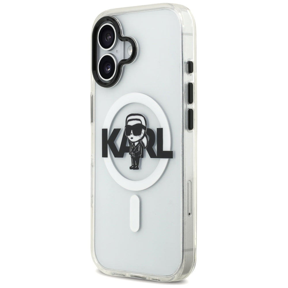 Θήκη MagSafe για Apple iPhone 17, Karl Lagerfeld, IML Sketch Logo Karl, Διαφανής