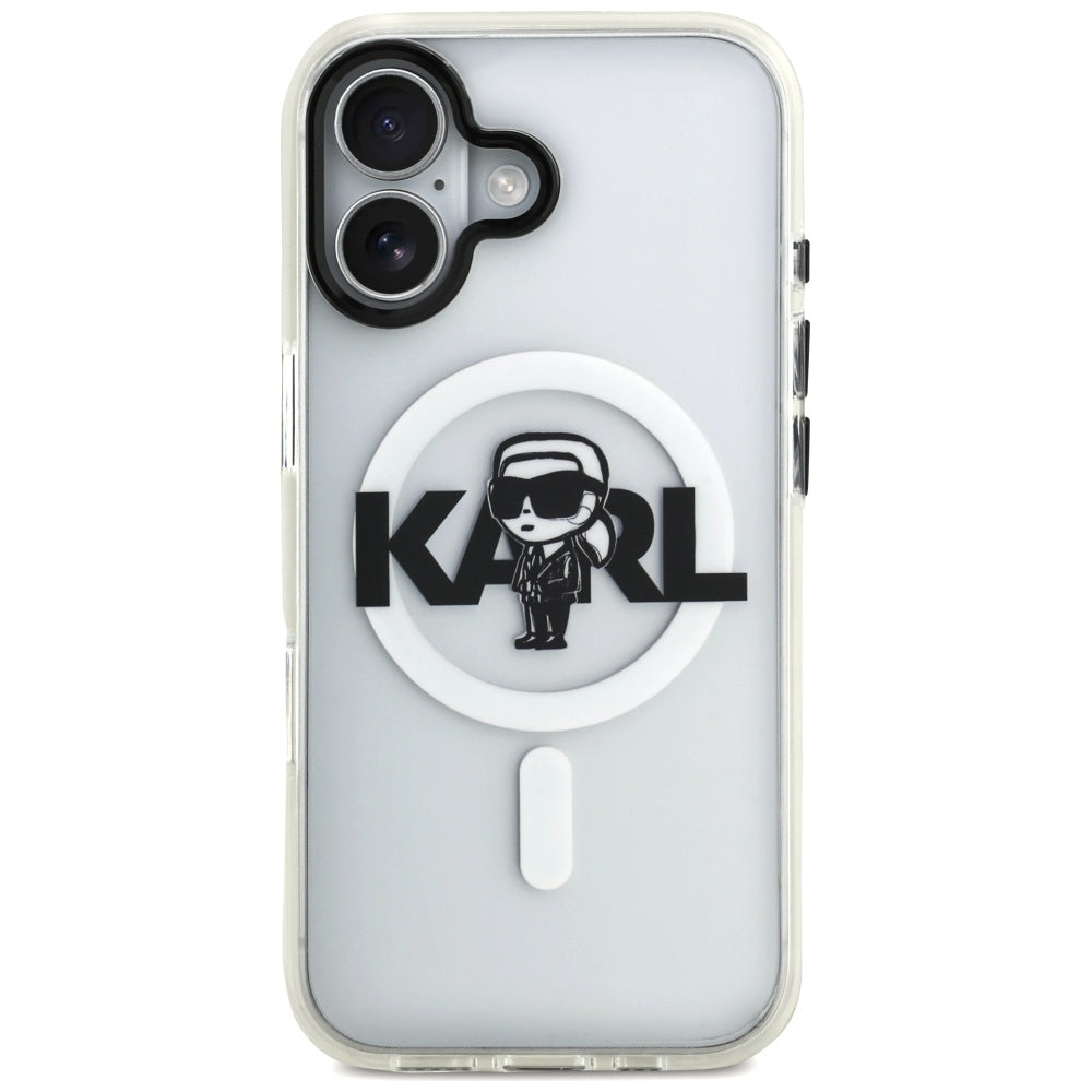 Θήκη MagSafe για Apple iPhone 17, Karl Lagerfeld, IML Sketch Logo Karl, Διαφανής