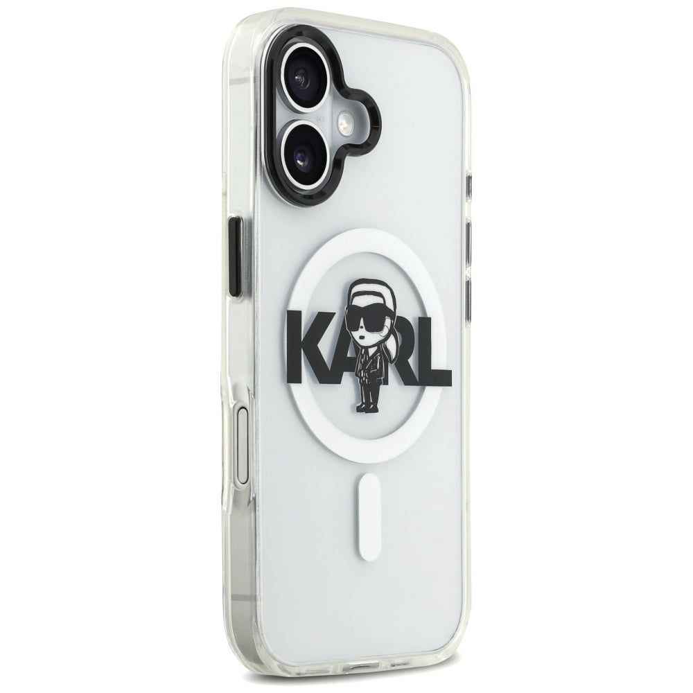 Θήκη MagSafe για Apple iPhone 17, Karl Lagerfeld, IML Sketch Logo Karl, Διαφανής