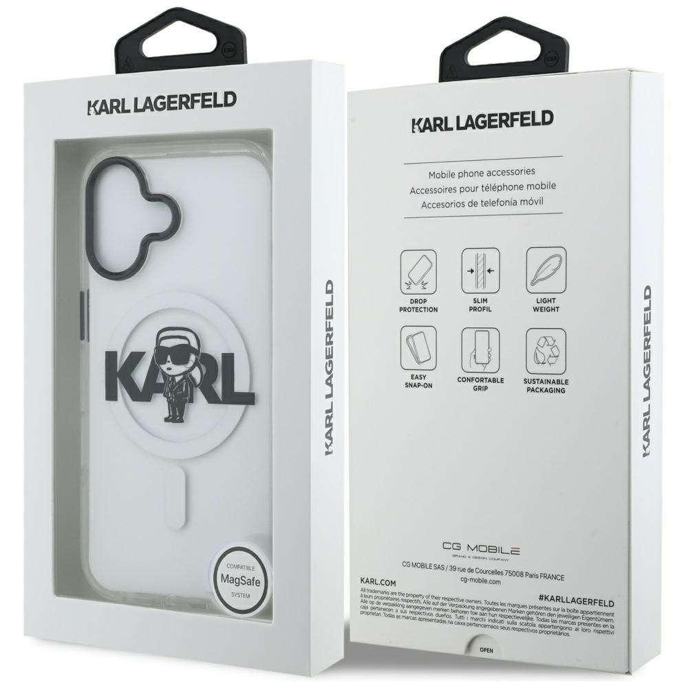 Θήκη MagSafe για Apple iPhone 17, Karl Lagerfeld, IML Sketch Logo Karl, Διαφανής