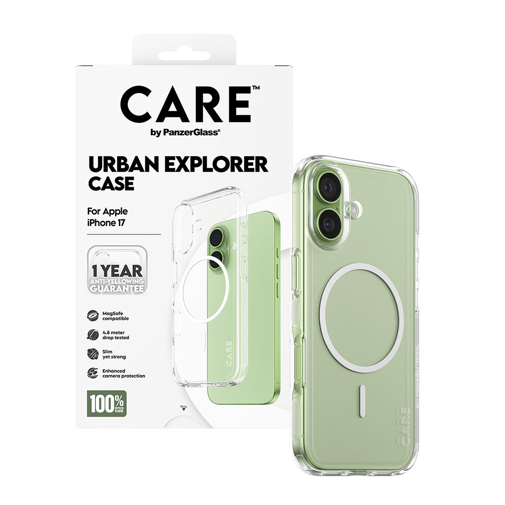 Θήκη MagSafe για Apple iPhone 17, PanzerGlass, Care Urban Explorer, Διαφανής Λευκή