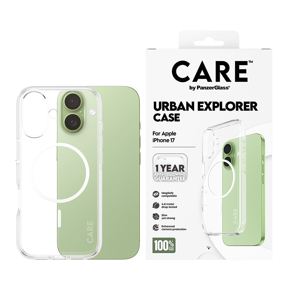 Θήκη MagSafe για Apple iPhone 17, PanzerGlass, Care Urban Explorer, Διαφανής Λευκή
