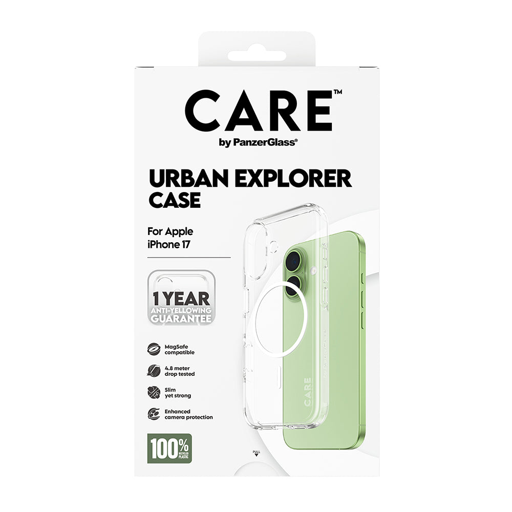 Θήκη MagSafe για Apple iPhone 17, PanzerGlass, Care Urban Explorer, Διαφανής Λευκή