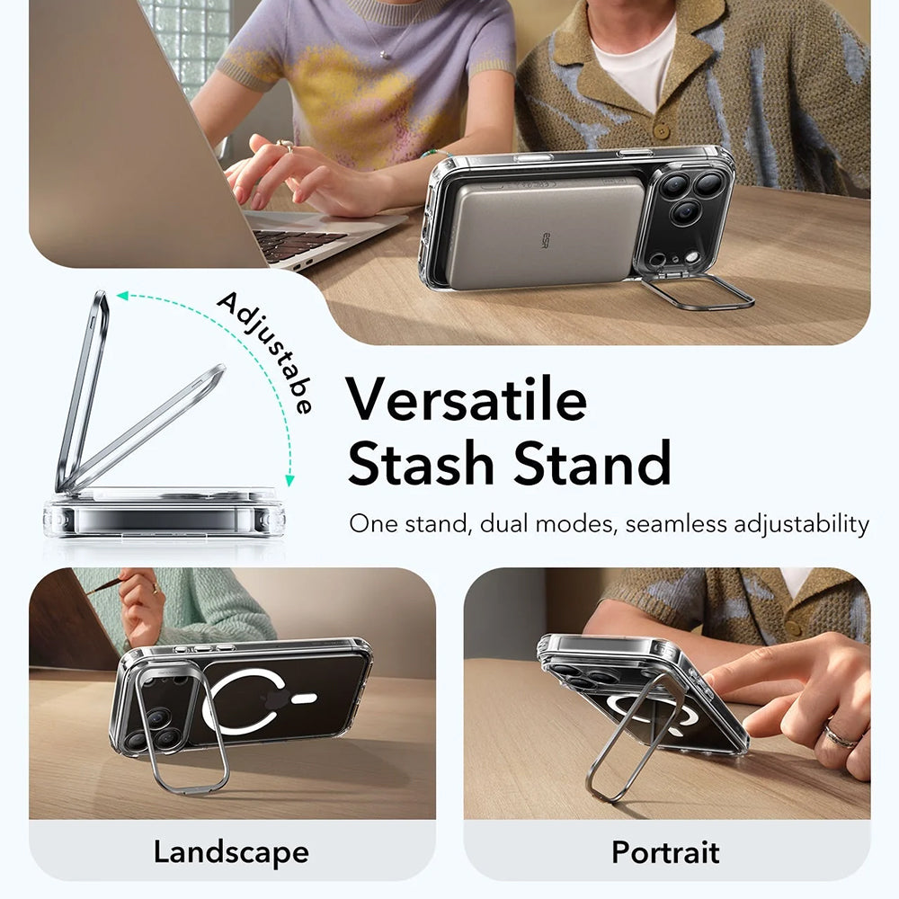 Θήκη MagSafe για Apple iPhone 17 Pro, ESR, Classic Hybrid Kickstand, Διάφανη