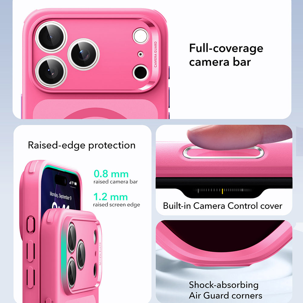 Θήκη MagSafe για Apple iPhone 17 Pro, ESR, Classic Hybrid, Ροζ Σατέν