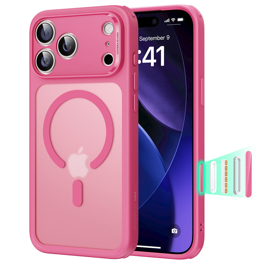 Θήκη MagSafe για Apple iPhone 17 Pro, ESR, Classic Hybrid, Ροζ Σατέν