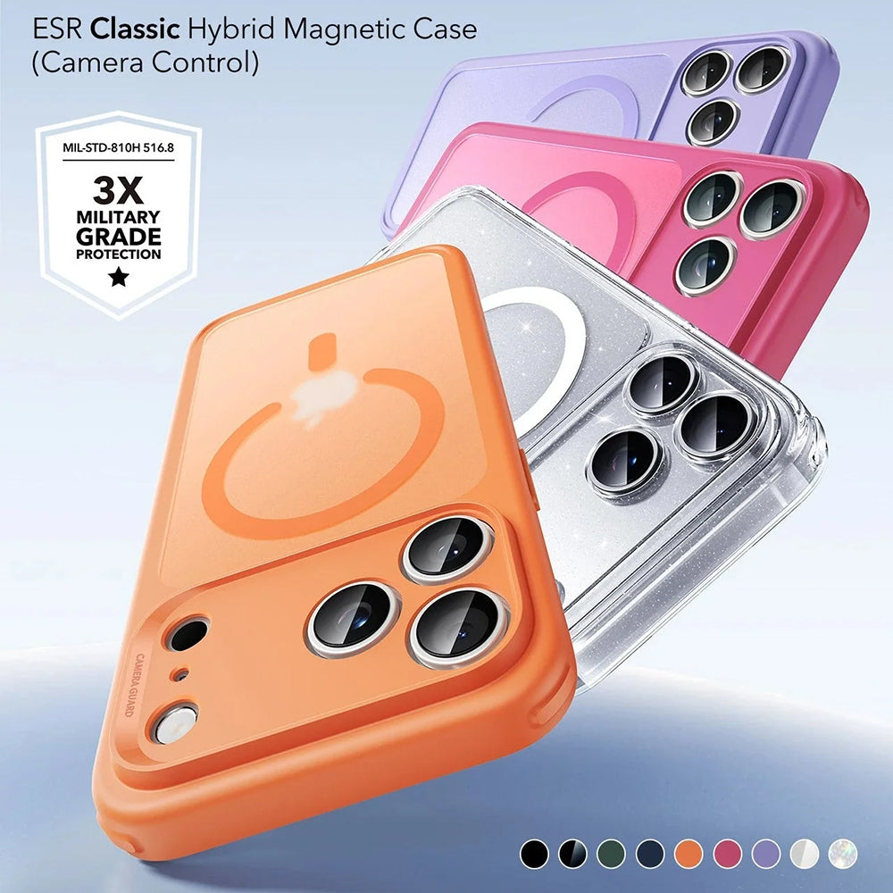 Θήκη MagSafe για Apple iPhone 17 Pro, ESR, Classic Hybrid Shimmer, Διαφανής