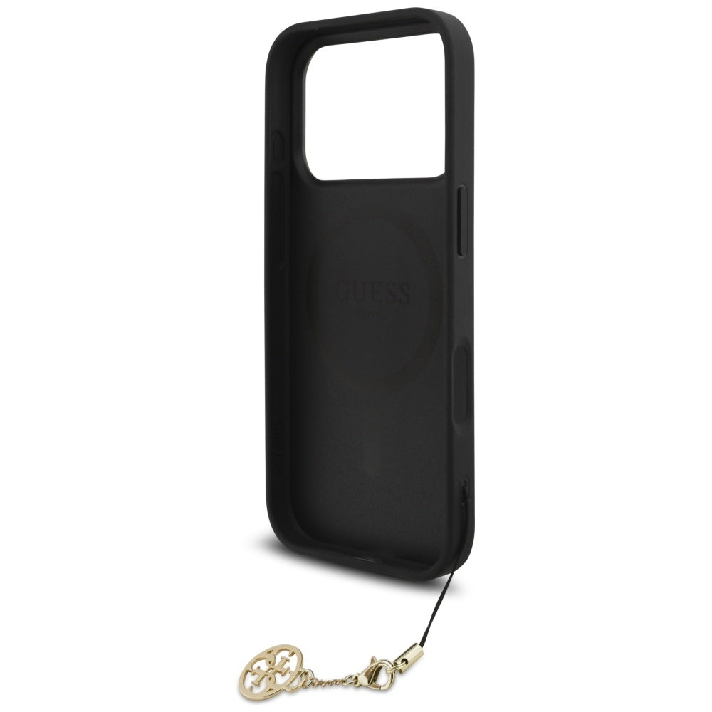 Θήκη MagSafe για Apple iPhone 17 Pro, Guess, 4G Charm Cradle, Μαύρη