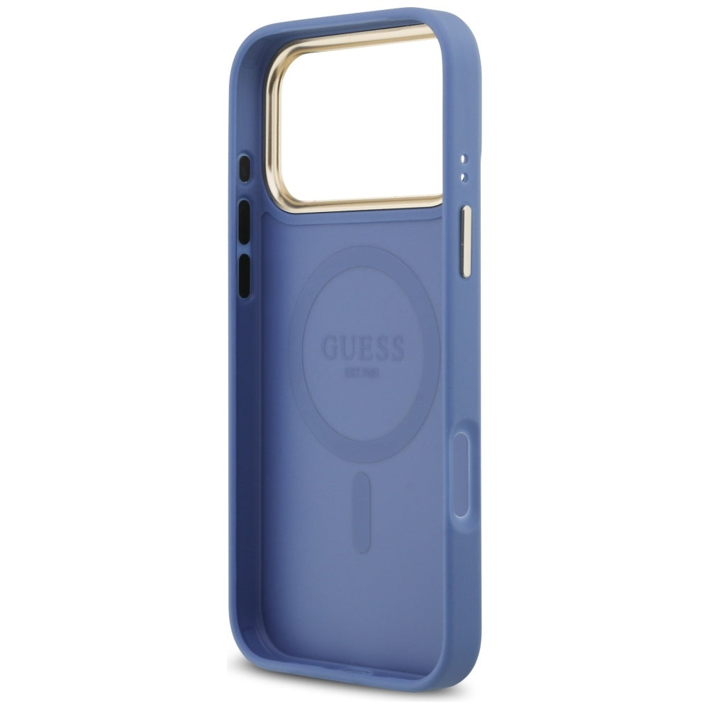 Θήκη MagSafe για Apple iPhone 17 Pro, Guess, 4G Classic, Μπλε