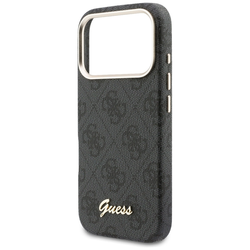 Θήκη MagSafe για Apple iPhone 17 Pro, Guess, 4G Script Logo, Μαύρη