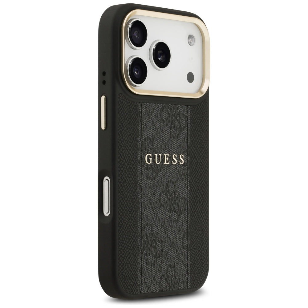 Θήκη MagSafe για Apple iPhone 17 Pro, Guess, 4G Stripe, Μαύρη