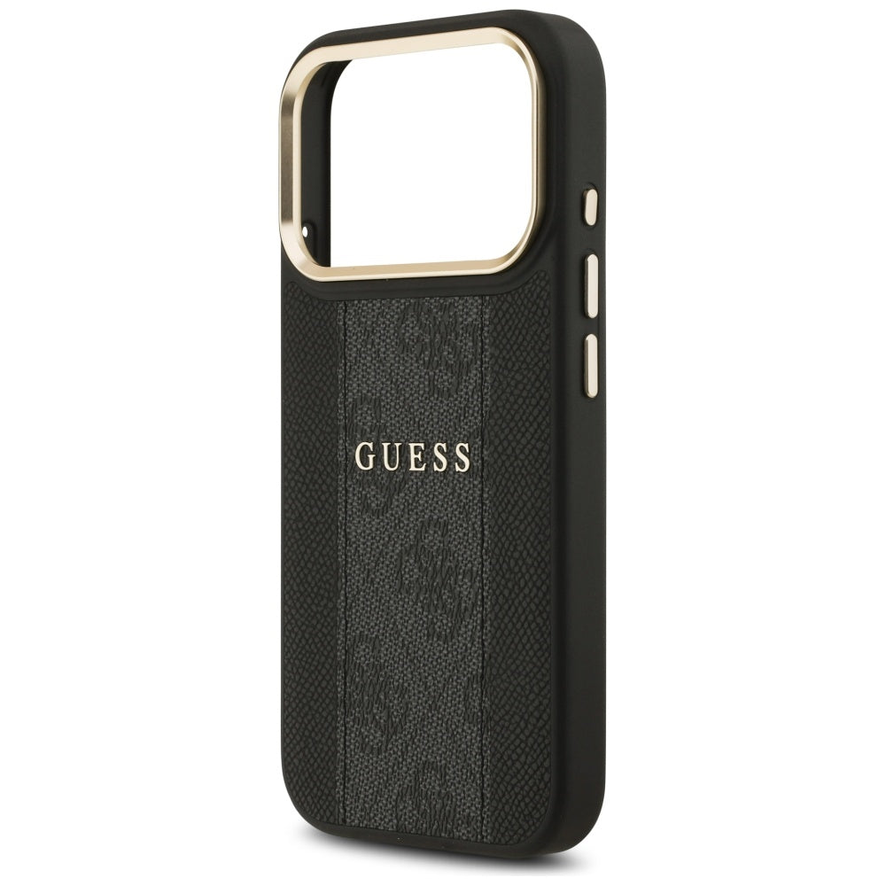 Θήκη MagSafe για Apple iPhone 17 Pro, Guess, 4G Stripe, Μαύρη
