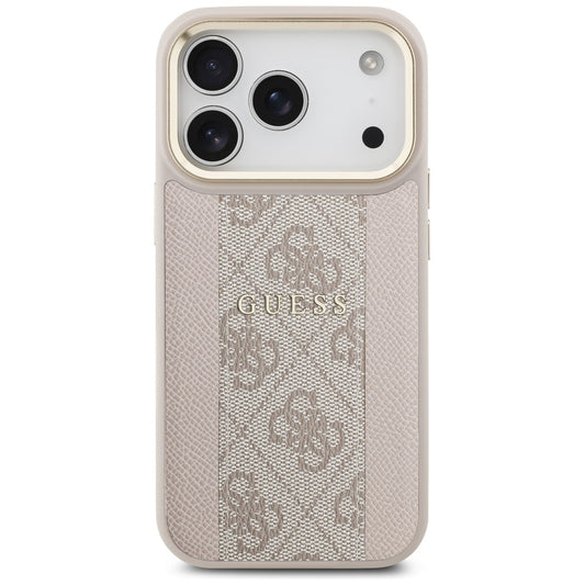 Θήκη MagSafe για Apple iPhone 17 Pro, Guess, 4G Stripe, Ροζ