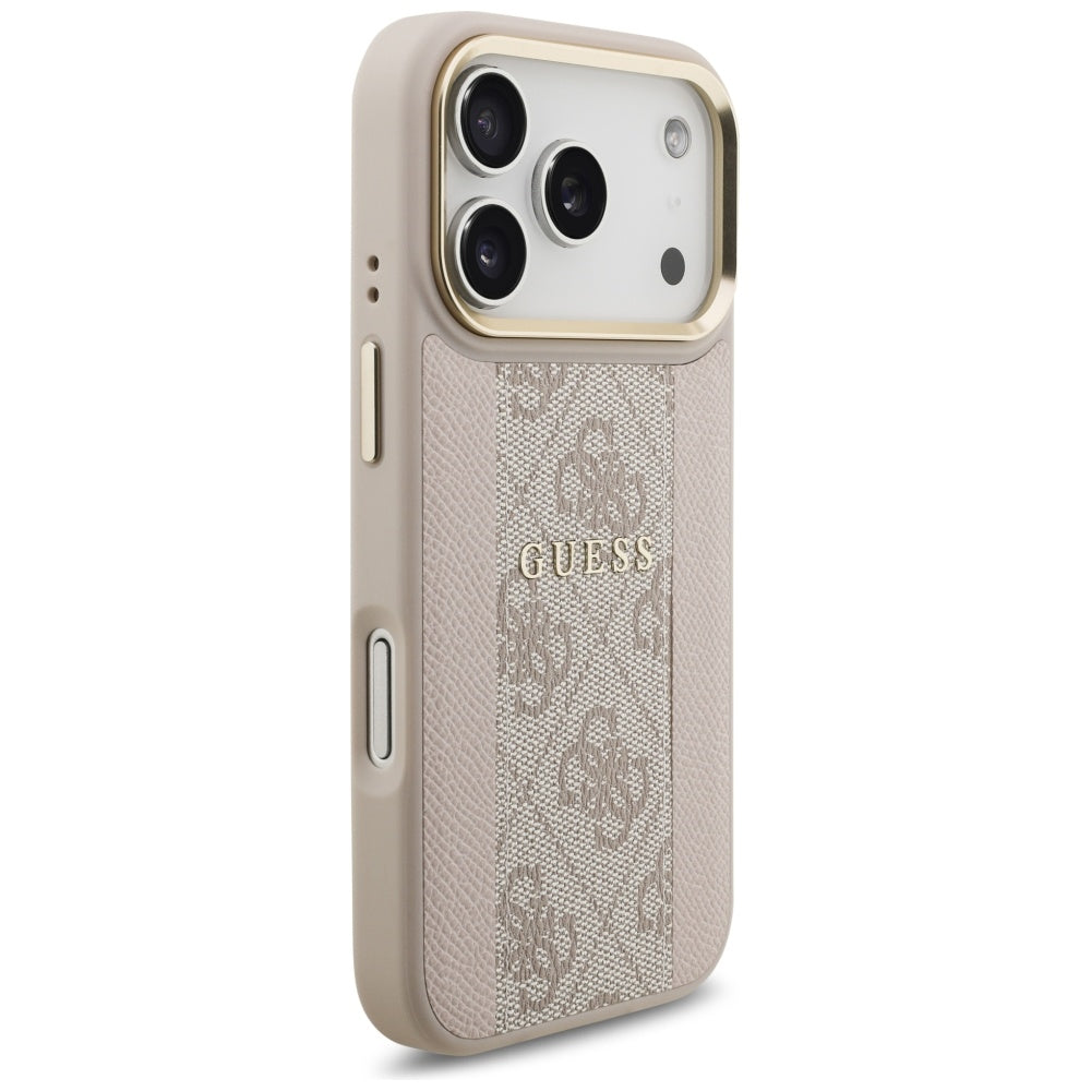 Θήκη MagSafe για Apple iPhone 17 Pro, Guess, 4G Stripe, Ροζ