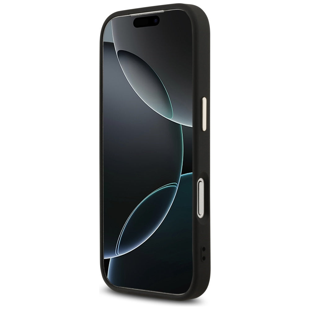Θήκη MagSafe για Apple iPhone 17 Pro, Guess, 4G Triangle Logo, Μαύρη Χρυσή