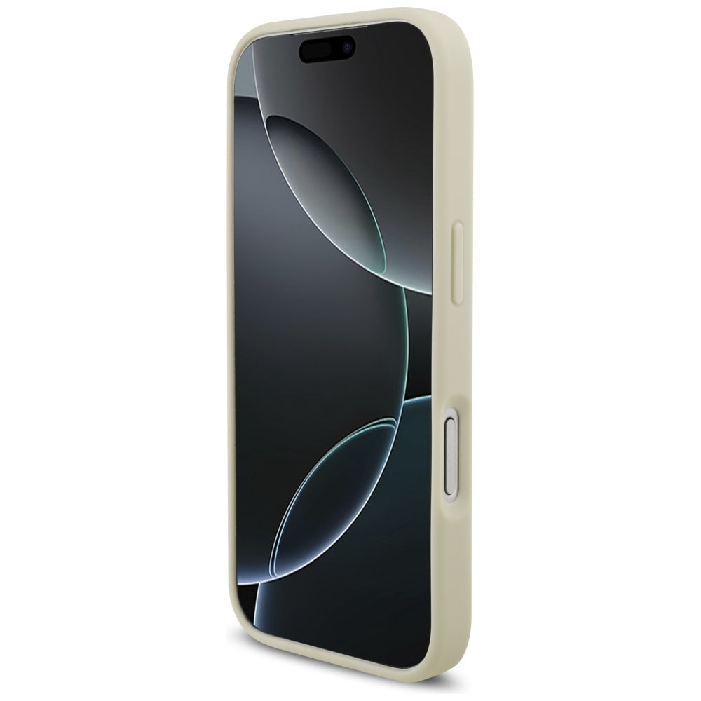 Θήκη MagSafe για Apple iPhone 17 Pro, Guess, Croco Triangle Logo, Χρυσή