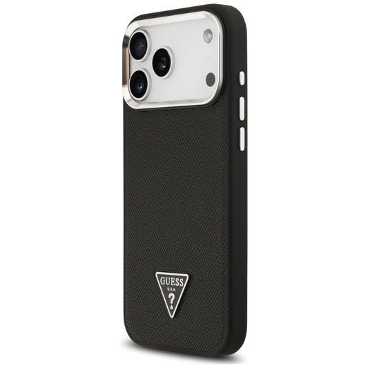Θήκη MagSafe για Apple iPhone 17 Pro, Guess, Grained Triangle Logo, Μαύρη