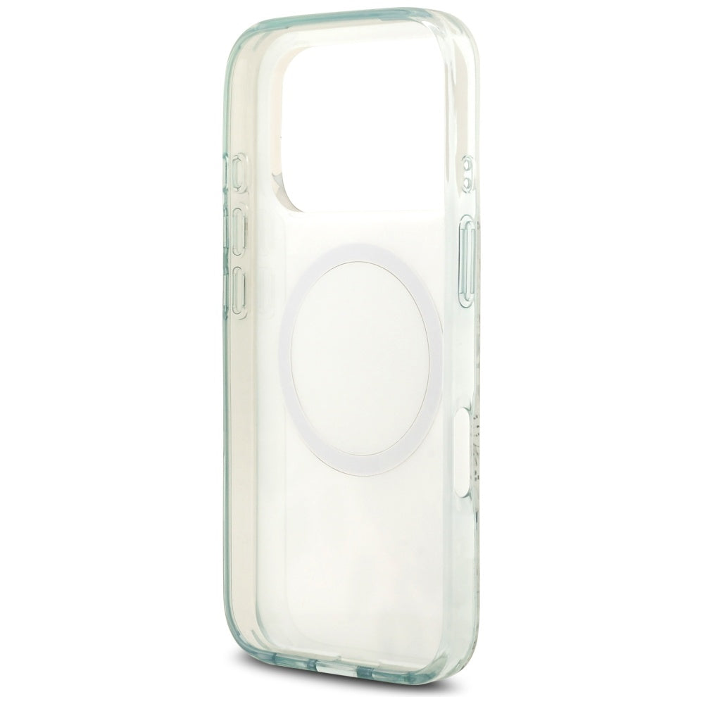 Θήκη MagSafe για Apple iPhone 17 Pro, Guess, IML Flower and Tonal Circle, Πράσινο