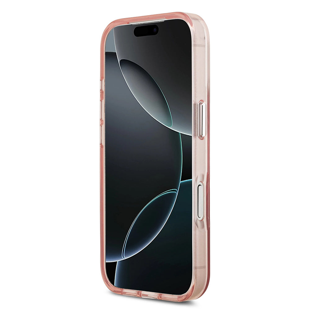 Θήκη MagSafe για Apple iPhone 17 Pro, Guess, IML Gradient Triangle Logo, Ροζ
