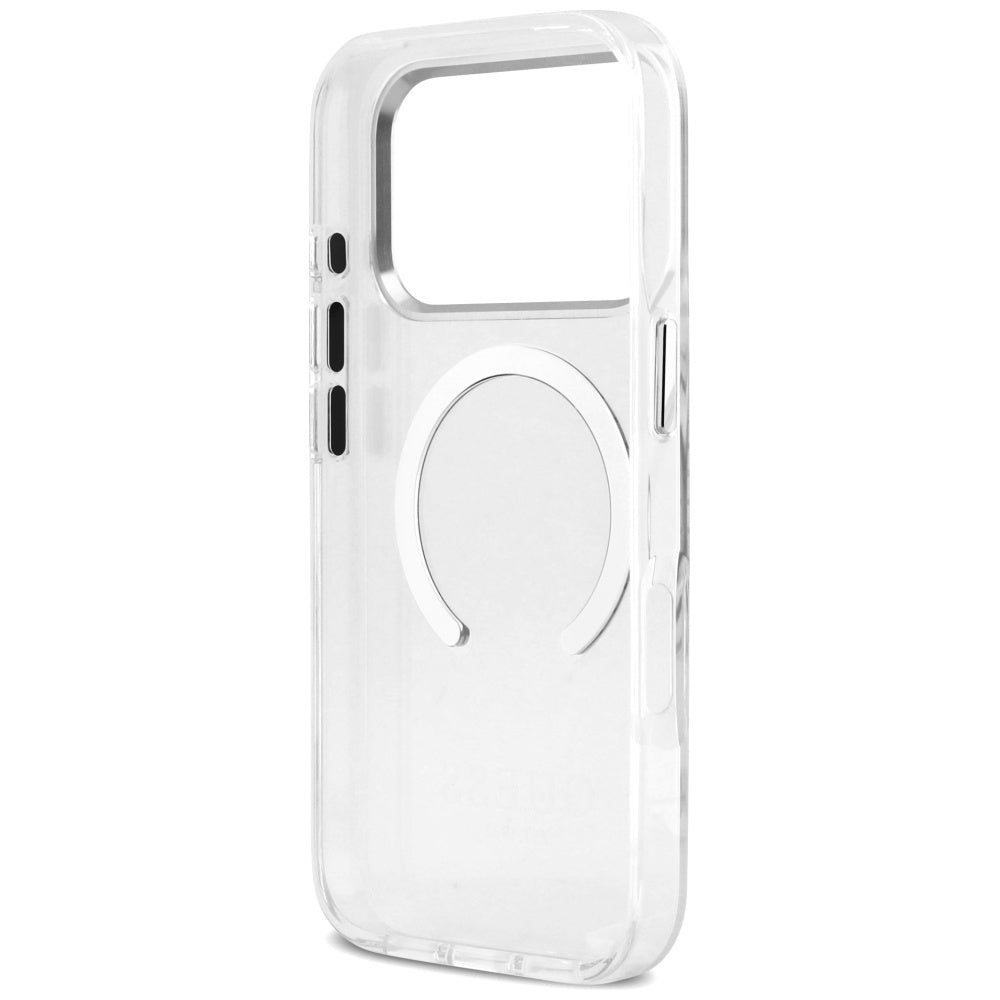 Θήκη MagSafe για Apple iPhone 17 Pro, Guess, Metal Outline, Ασημί