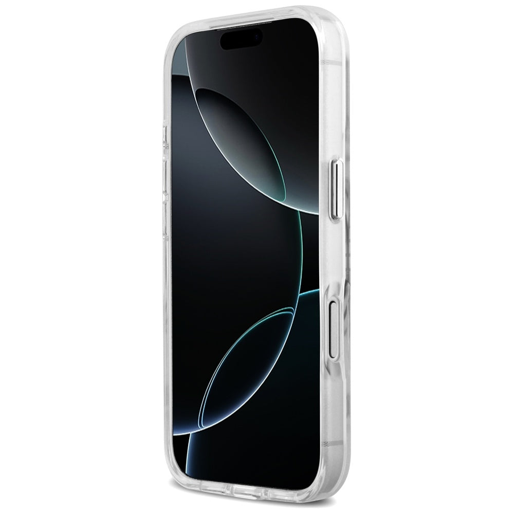 Θήκη MagSafe για Apple iPhone 17 Pro, Guess, Metal Outline, Ασημί