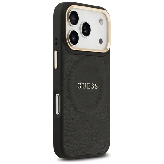 Θήκη MagSafe για Apple iPhone 17 Pro, Guess, Peony Hot Stamp, Μαύρη