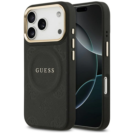 Θήκη MagSafe για Apple iPhone 17 Pro, Guess, Peony Hot Stamp, Μαύρη