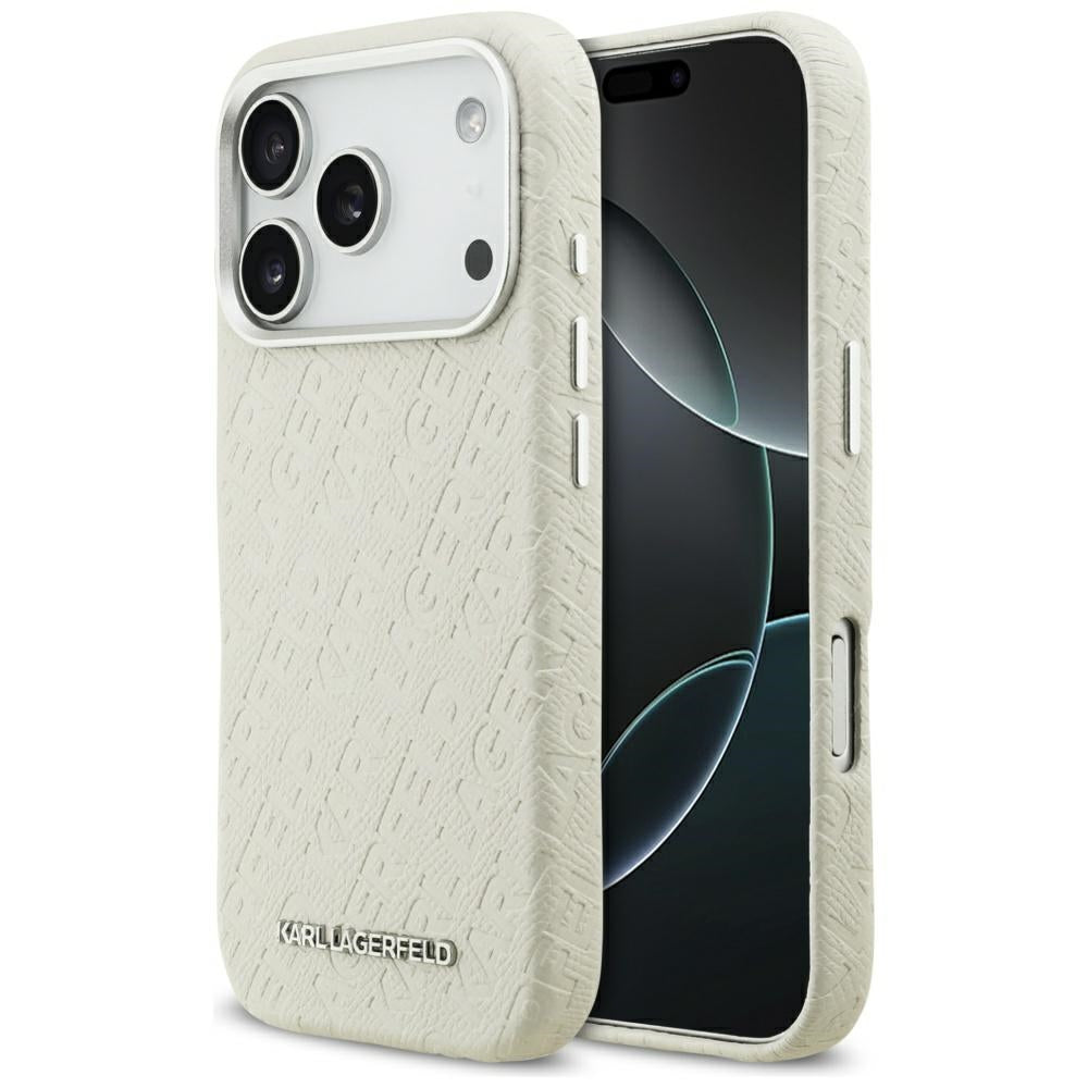 Θήκη MagSafe για Apple iPhone 17 Pro, Karl Lagerfeld, FW Stamped Karl, Μπεζ