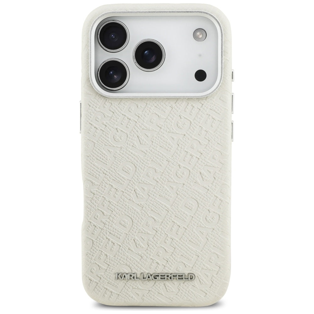 Θήκη MagSafe για Apple iPhone 17 Pro, Karl Lagerfeld, FW Stamped Karl, Μπεζ