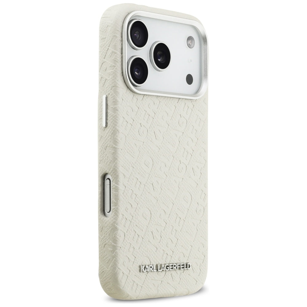 Θήκη MagSafe για Apple iPhone 17 Pro, Karl Lagerfeld, FW Stamped Karl, Μπεζ