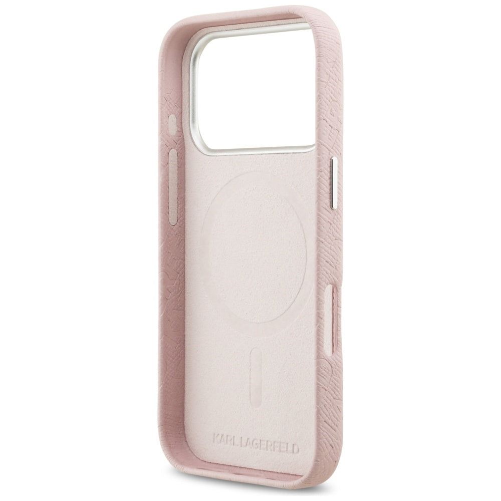 Θήκη MagSafe για Apple iPhone 17 Pro, Karl Lagerfeld, FW Stamped Karl, Ροζ