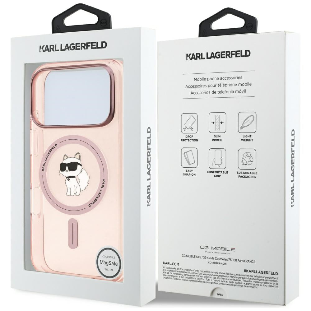 Θήκη MagSafe για Apple iPhone 17 Pro, Karl Lagerfeld, IML Choupette, Ροζ