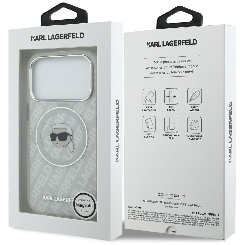 Θήκη MagSafe για Apple iPhone 17 Pro, Karl Lagerfeld, IML Karl`s Head, Γκρι