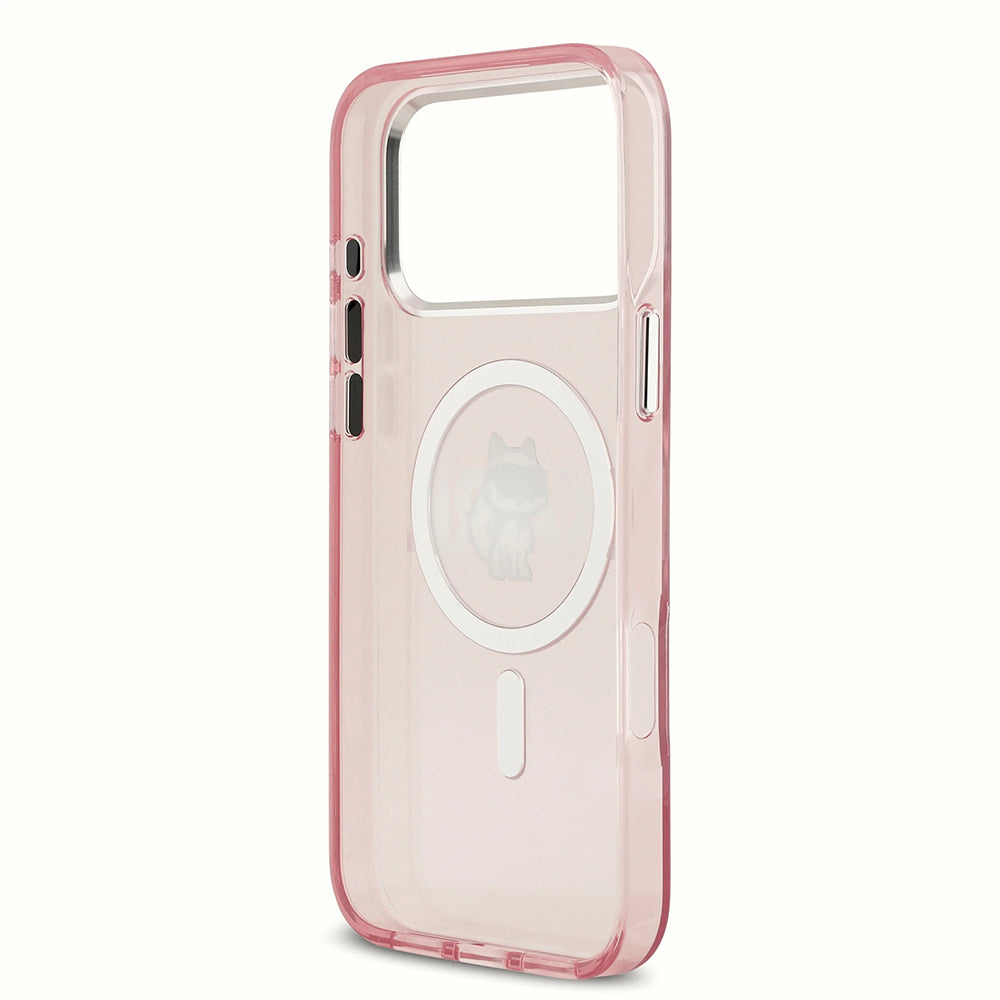 Θήκη MagSafe για Apple iPhone 17 Pro, Karl Lagerfeld, IML Sketch Logo Choupette, Ροζ