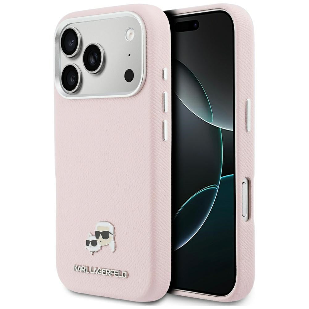 Θήκη MagSafe για Apple iPhone 17 Pro, Karl Lagerfeld, Karl & Choupette Head's Pin, Ροζ
