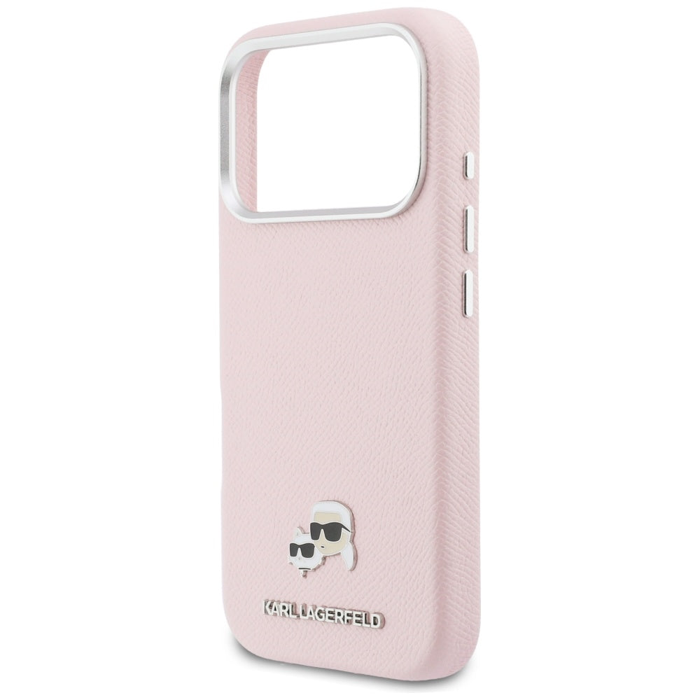 Θήκη MagSafe για Apple iPhone 17 Pro, Karl Lagerfeld, Karl & Choupette Head's Pin, Ροζ